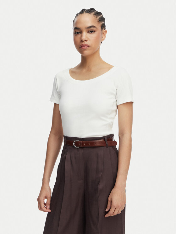 Weekend Max Mara Bluză Multig 2615941122 Alb Regular Fit