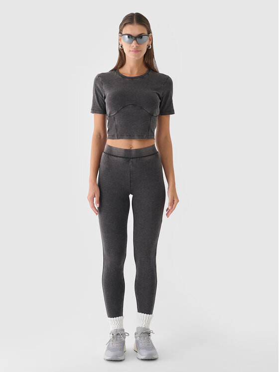 4F 4F Leggings 4FRAW24TTIGF250-20S Nero Slim Leg