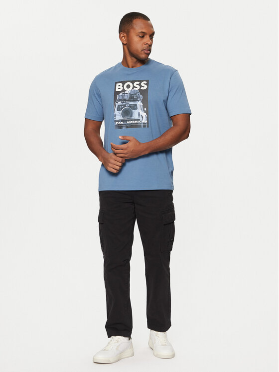 BOSS BOSS Kalhoty z materiálu Sisla-7 50523149 Černá Regular Fit