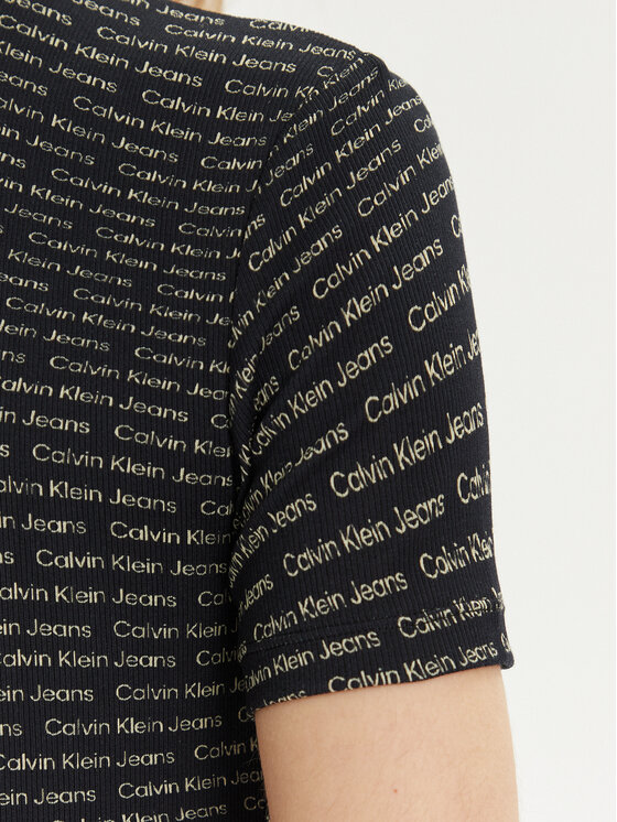Calvin Klein Jeans Calvin Klein Jeans Sukienka codzienna J20J223205 Czarny Slim Fit