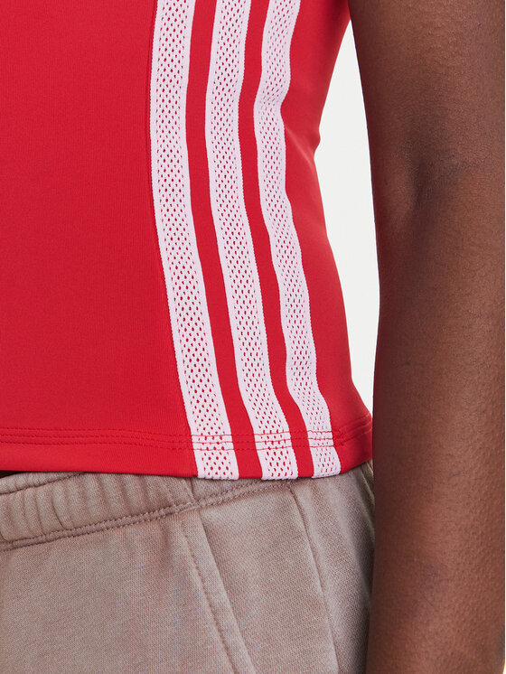 adidas adidas Top Seasonal Essentials 3-Stripes JM1910 Czerwony Slim Fit