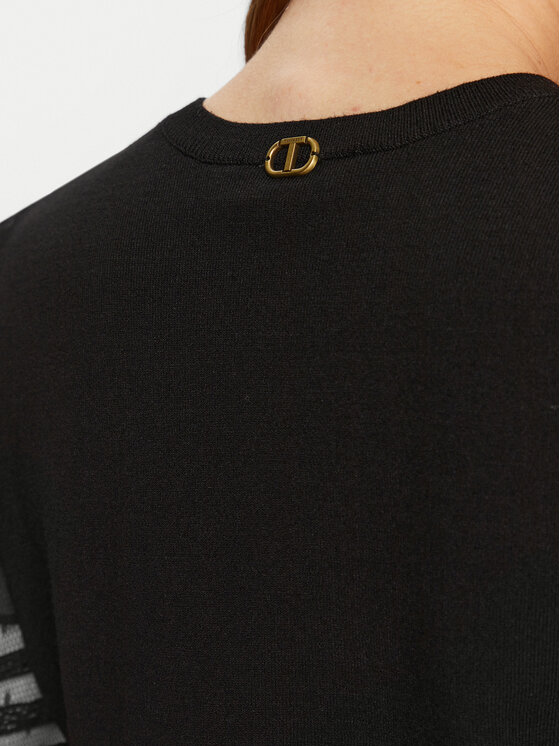 TWINSET TWINSET Φόρεμα υφασμάτινο 241TP3530 Μαύρο Regular Fit