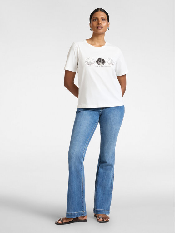 Elena Mirò Elena Mirò T-shirt G088Z000721N011 Bianco Regular Fit