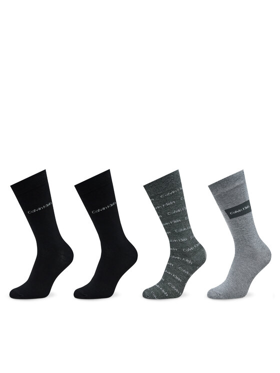 Calvin Klein Calvin Klein Комплект 4 чифта дълги чорапи мъжки 701224108 Черен
