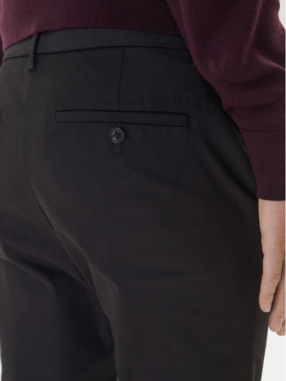 Calvin Klein Calvin Klein Chino nohavice LV04LD613G Čierna Slim Fit