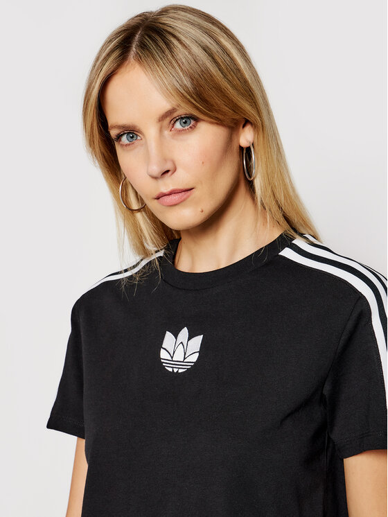 adidas T-Shirt adicolor 3D Treofil GN2930 Schwarz Loose Fit • Modivo.de