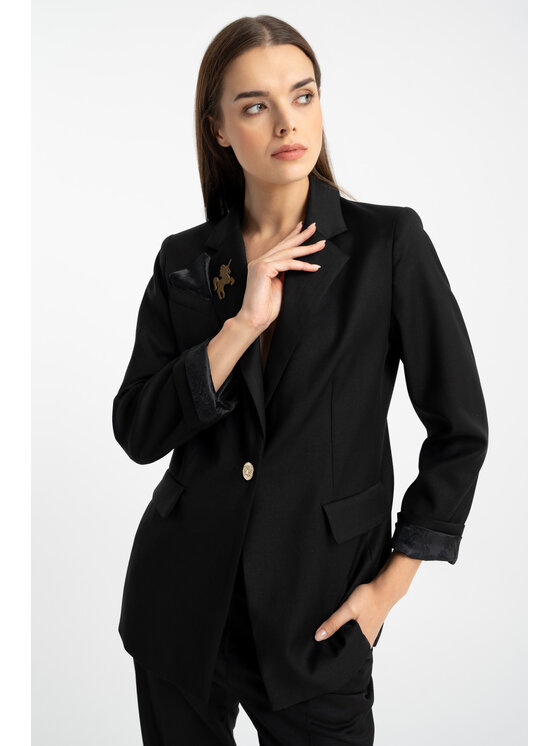 CLICK CLICK Σακάκι 71-0035 Μαύρο Regular Fit