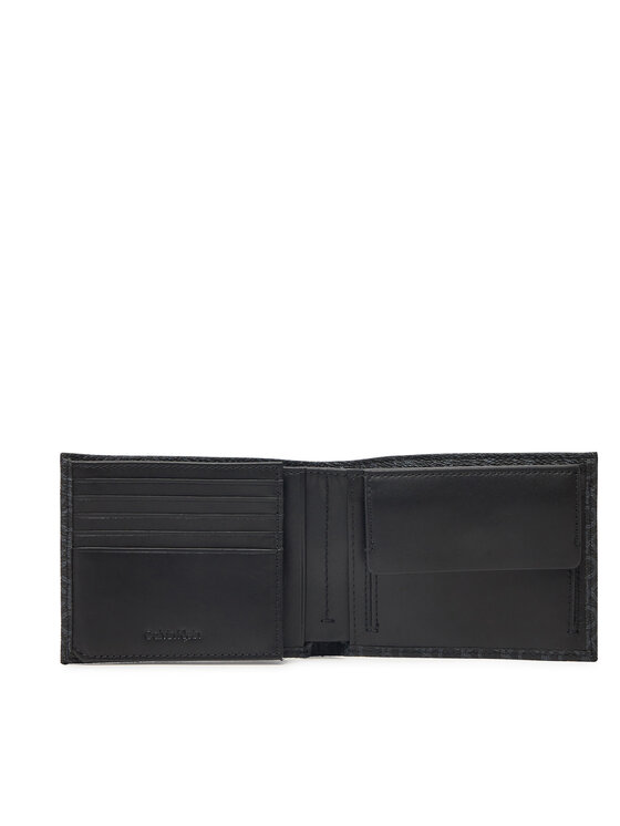 Calvin Klein Calvin Klein Чоловічий гаманець Classic Mono Trifold 10Cc W/Coin K50K512855 Чорний