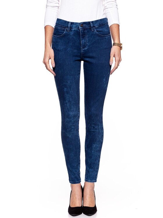 Wrangler Wrangler Jeansy HIGH RISE SKINNY Niebieski Skinny Fit