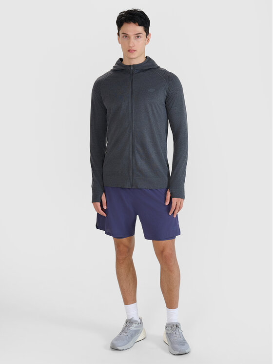 4F 4F Bluza BLAST Szary ciemny Slim Fit