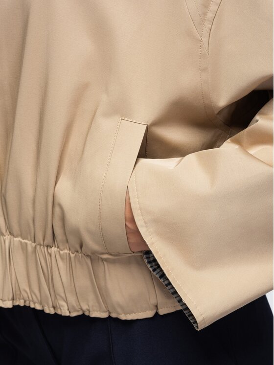 Ombre Ombre Kurtka przejściowa OW-JT-E0017 Beżowy Oversize