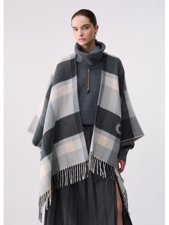 Liu Jo Liu Jo Poncho 2F6041T274209012 Grigio Regular Fit