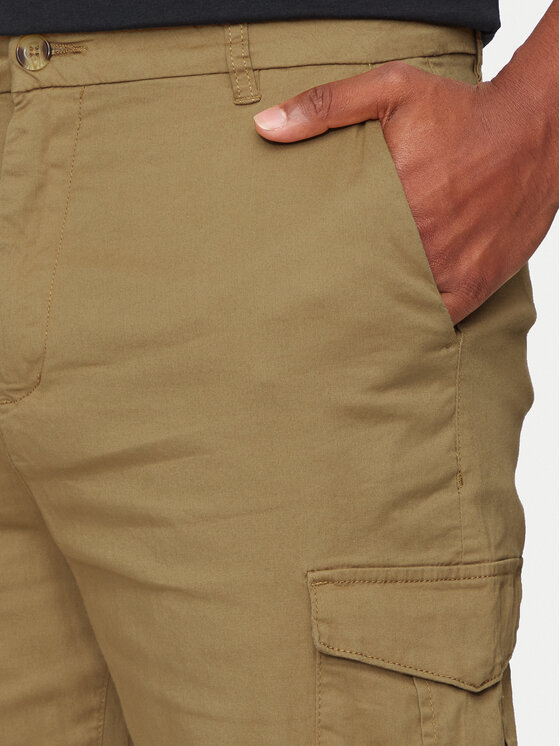 Brave Soul Brave Soul Pantaloni di tessuto MTR-CLARKSONSTN Beige Straight Fit