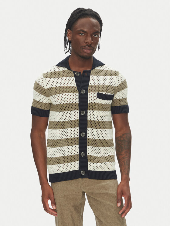 Lindbergh Kardigan 30-804112 Beżowy Relaxed Fit