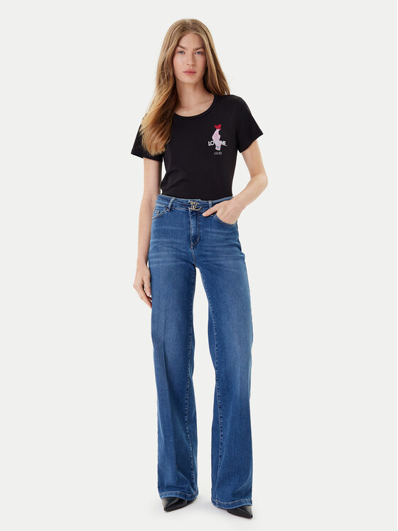 Liu Jo Liu Jo Jeans hlače UF5100 D0264 78899 Mornarsko modra Regular Fit