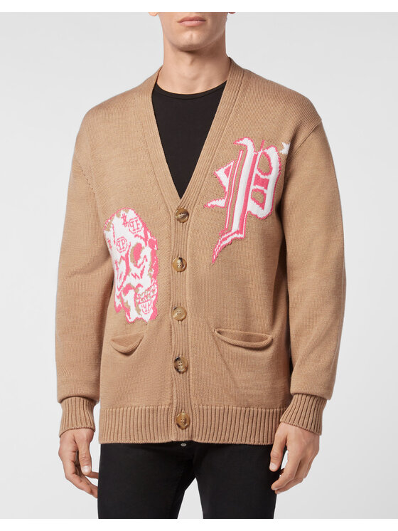 PHILIPP PLEIN PHILIPP PLEIN Cardigan 6129 Beige Regular Fit