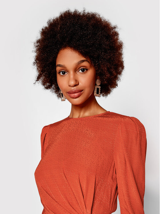 TWINSET TWINSET Kokteilinė suknelė 222TP2090 Oranžinė Regular Fit