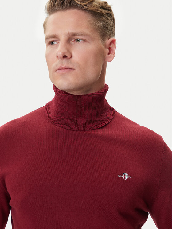 Gant Gant Rollkragenpullover 8030563 Dunkelrot Regular Fit