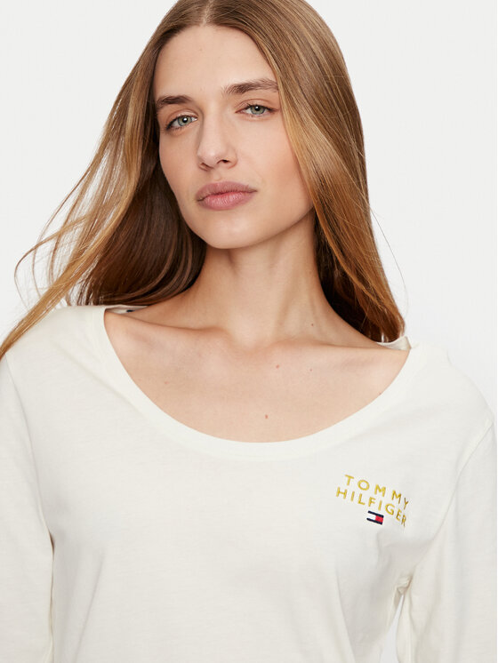 Tommy Hilfiger Tommy Hilfiger Μπλουζάκι UW0UW05571 Εκρού Regular Fit