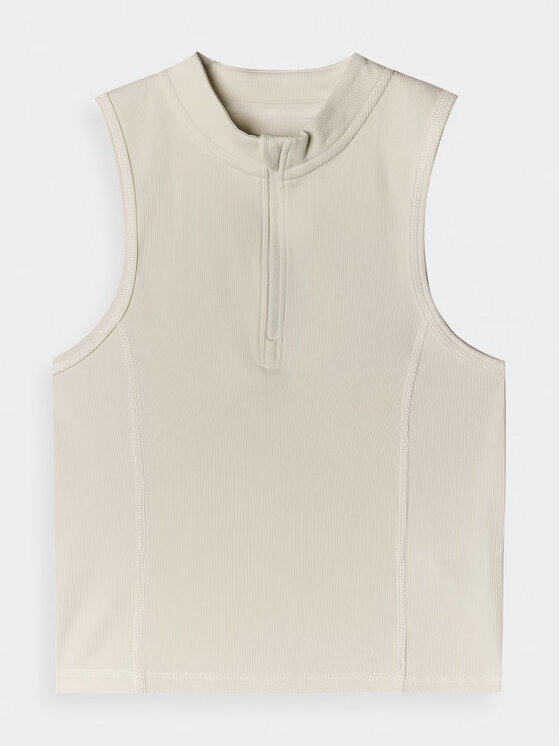4F 4F Top 4FRAW24TSLEF182-11S Biały Slim Fit