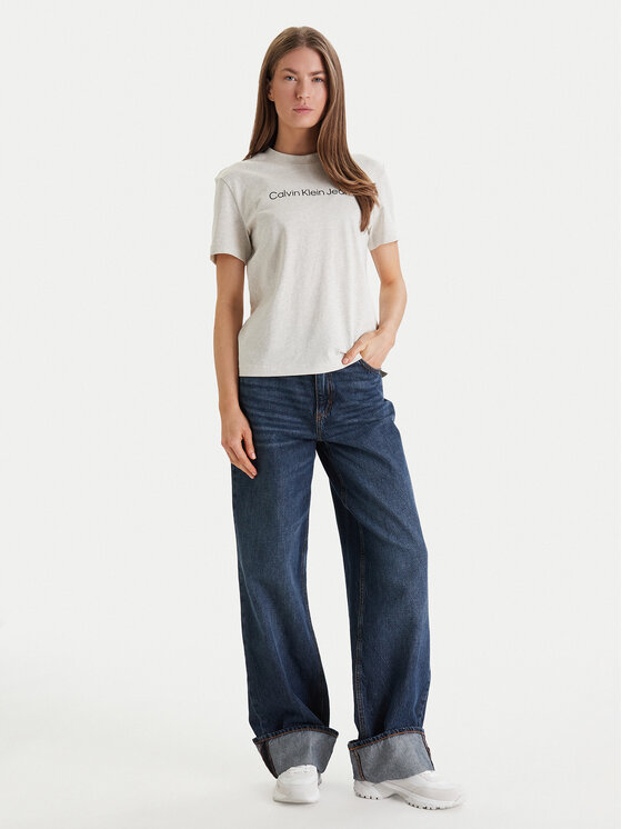 Calvin Klein Jeans Calvin Klein Jeans Marškinėliai LV047C912G Smėlio Regular Fit