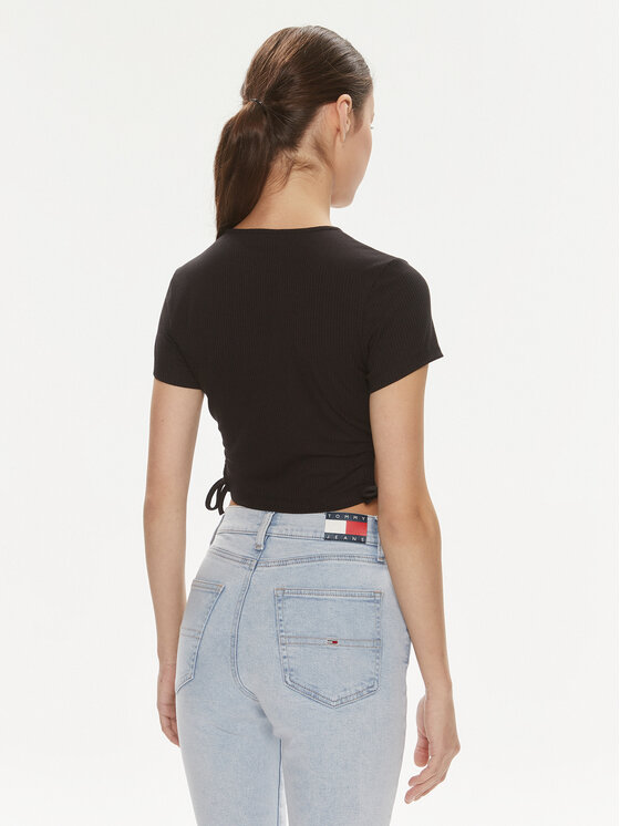 Tommy Jeans Tommy Jeans T-Shirt DW0DW17902 Czarny Slim Fit