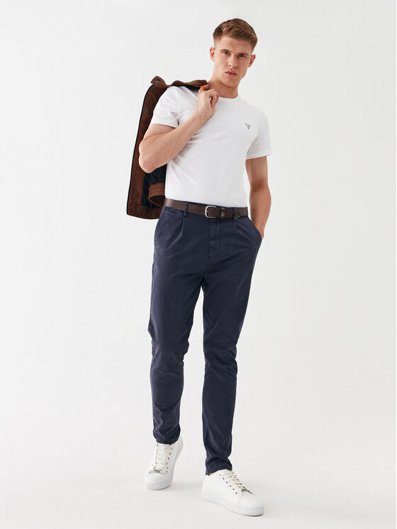 Guess Guess Pantaloni chino M3YB27 WFIO3 Blu scuro Slim Fit