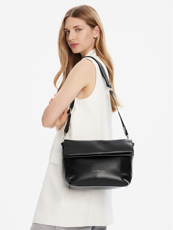 Tommy Hilfiger Tommy Hilfiger Τσάντα Th Logotape AW0AW17692 Μαύρο