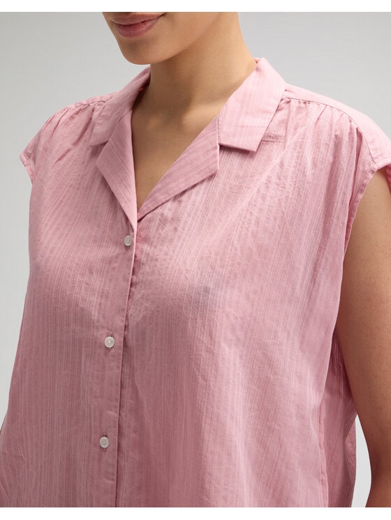 Lee Lee Koszula CAP SVE SHIRT Różowy Relaxed Fit