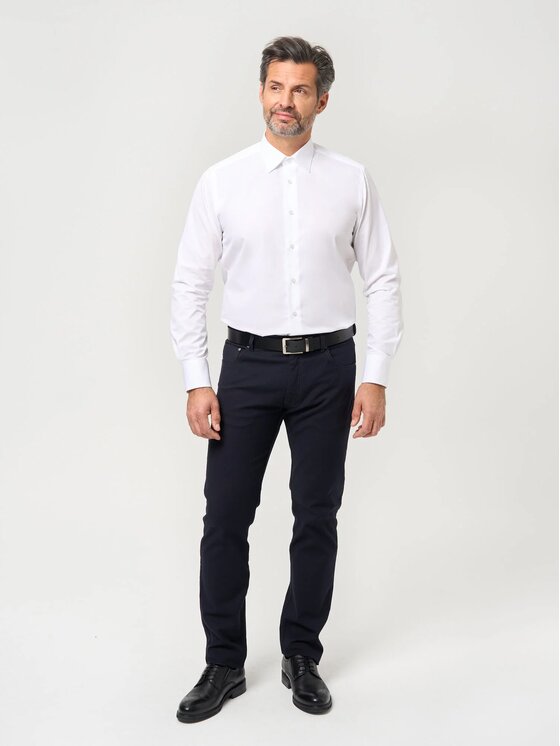 Willsoor Willsoor Koszula s40534 Biały Slim Fit