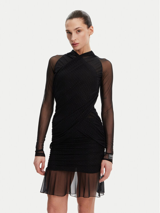 Versace Jeans Couture Versace Jeans Couture Rochie cocktail 78HAO971 Negru Slim Fit