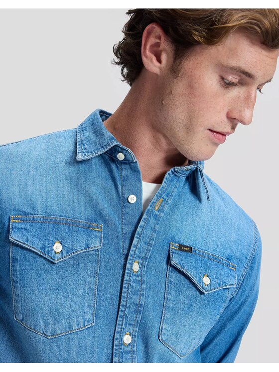 Lee Lee Koszula REGULAR SHIRT Niebieski Regular Fit