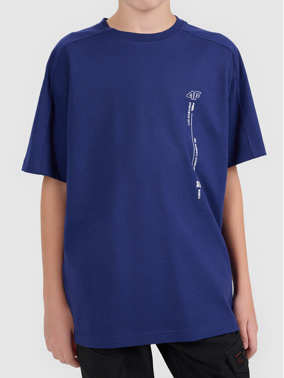4F 4F T-Shirt 4FJWAW26TTSHM3514-36S Niebieski Active Fit