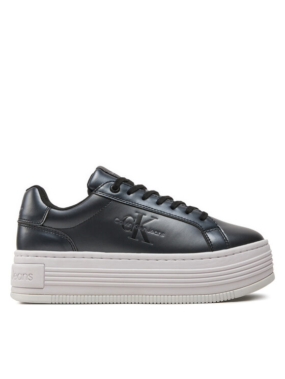 Calvin Klein Jeans Calvin Klein Jeans Tenisice Bold Platf Low Lace Lth Ml Mtl YW0YW01464 Crna