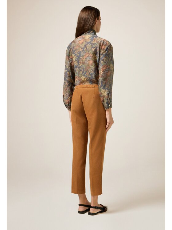 Oltre Oltre Pantaloni di tessuto P011R009067N012 Écru Regular Fit