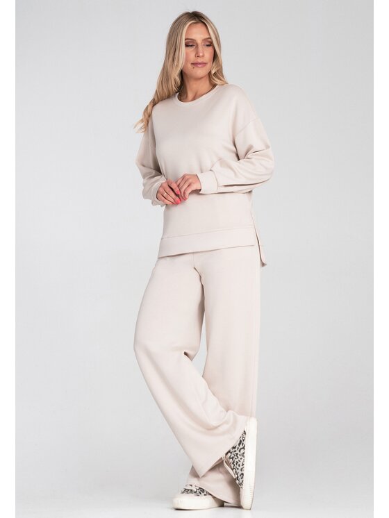 FIGL FIGL Komplet dresowy M1250 Beżowy Regular Fit