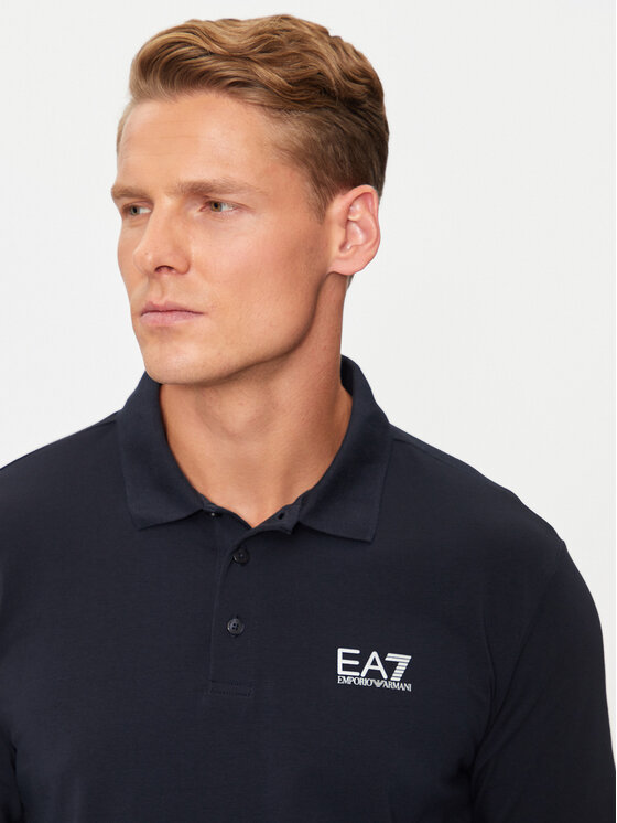 EA7 Emporio Armani EA7 Emporio Armani Polo 8NPF15 PJVQZ 0562 Granatowy Regular Fit