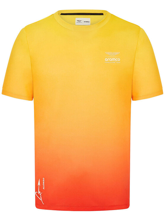 Aston Martin Aston Martin T-Shirt Fernando Alonso Barcelona GP 2024 Kolorowy Regular Fit
