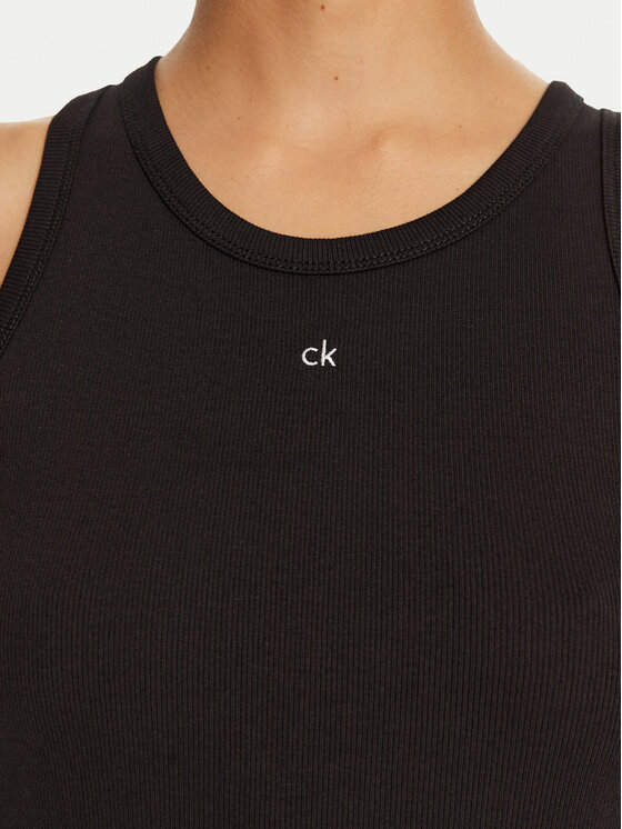 Calvin Klein Calvin Klein Top Graphic K20K208065 Czarny Slim Fit