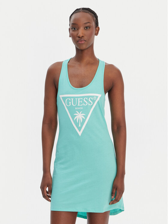 Guess Guess Vestito da spiaggia E3GP03 JA914 Verde Regular Fit