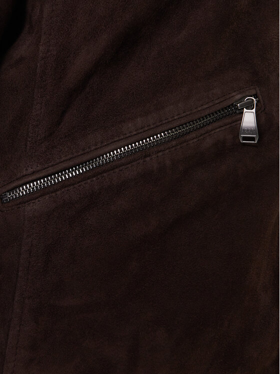 JOOP! Jeans JOOP! Jeans Kožená bunda Byer 2620066 Hnědá Regular Fit