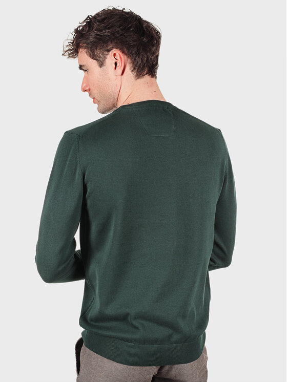 Evenemen Evenemen Sweter Round Neck Green Zielony Slim Fit