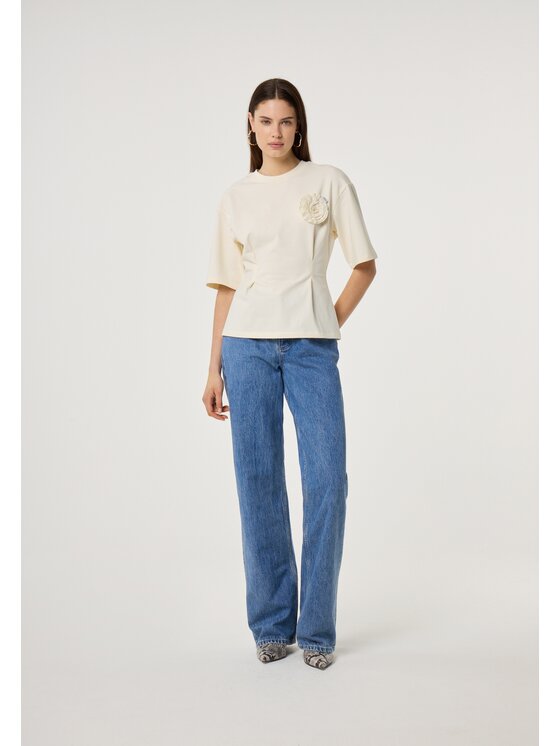 Fabienne Chapot Fabienne Chapot T-Shirt 6064-1607-178 Beżowy Slim Fit