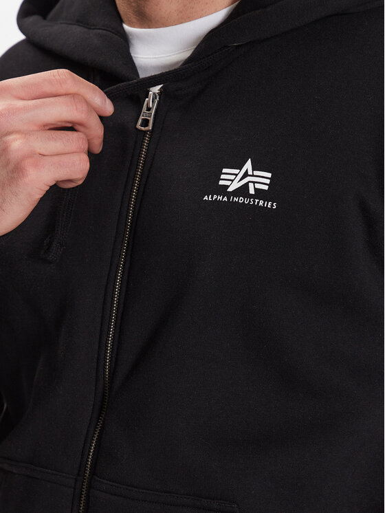 Alpha Industries Alpha Industries Μπλούζα Basic Zip 118342 Μαύρο Regular Fit