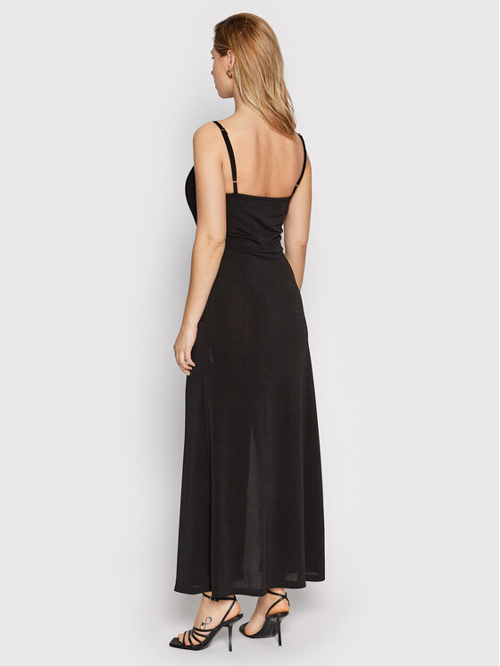 Rinascimento Rinascimento Kokteilinė suknelė CFC0107443003 Juoda Slim Fit