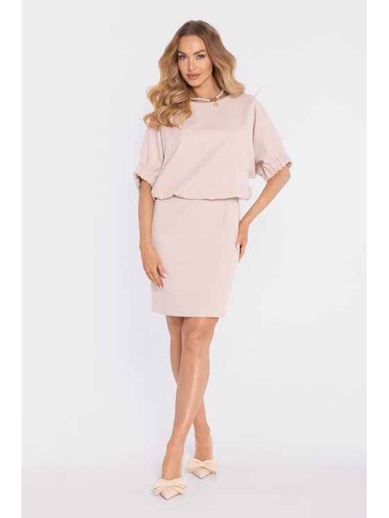 Made of Emotion Made of Emotion Abito da cocktail M904 Beige chiaro Oversize