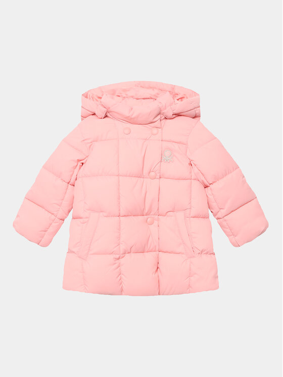 United Colors Of Benetton Geacă din puf 2WU0GN01H Roz Regular Fit