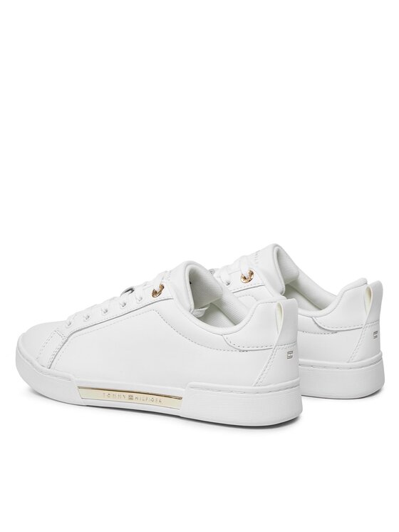 Tommy Hilfiger Tommy Hilfiger Laisvalaikio batai Chique Court Sneaker FW0FW07634 Balta