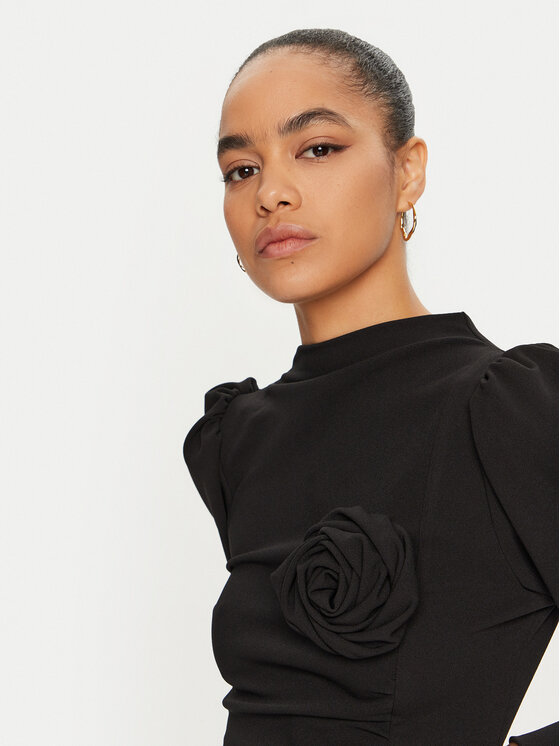Haveone Haveone Rochie cocktail AFS-M054 Negru Slim Fit
