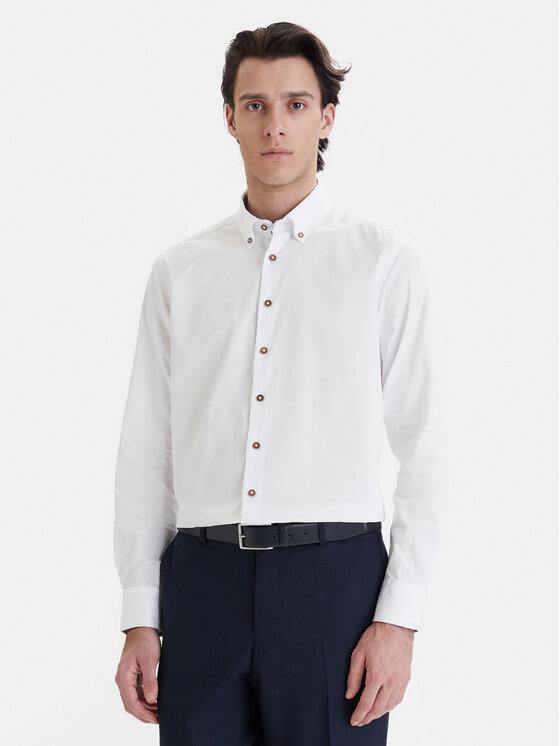 Bugatti Bugatti Camicia 9350-78500C Bianco Modern Fit